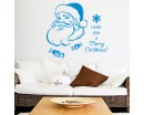 Christmas Wall Decal Quote I Wish You a Merry Christmas Decal Holiday Santa Claus Vinyl Wall Stickers Home Decor Living Room Design 